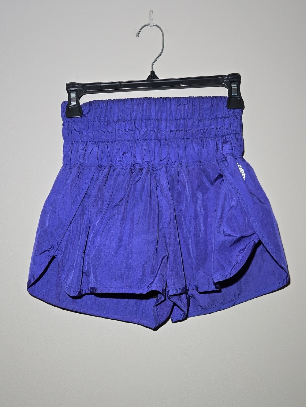 FP Movement by Free People High-Rise Smocked Waist Purple Athletic Shorts